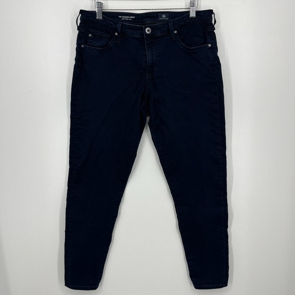 AG Adriano Goldschmied Jeans Women's 32 Navy Blue The Legging Ankle Super Skinny - Picture 1 of 14